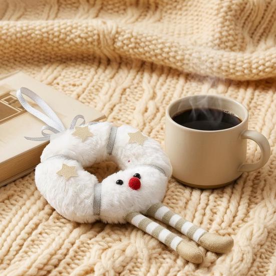 Decorative Ornaments for Garlands Fluffy Christmas Hanging Ornaments, Small Wreath/Tree Plush Doll Pendant, Winter Xmas Cute Pendants Trees