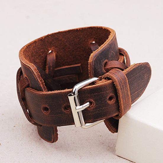 Fashion Male Wristband Statement Braided Soft Texture