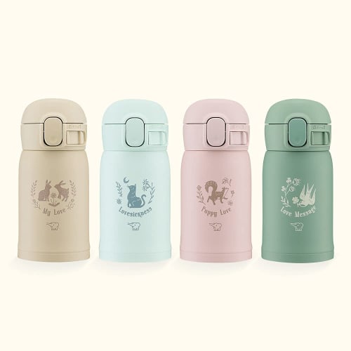ZOJIRUSHI Zojirushi láhev na vodu One Touch Nerezový hrnek Seamless 0,24L Ash Green SM-WP24-GZ