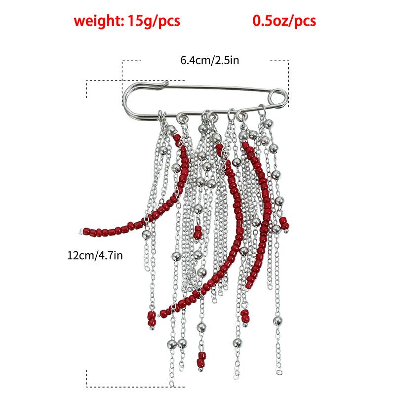 Elegant Pearl Chain Tassel Brooch Fashion Women Clothing Decor Accessories Jewelry Pin Pants Waist Adjust Pins Bag Pendant Gifts