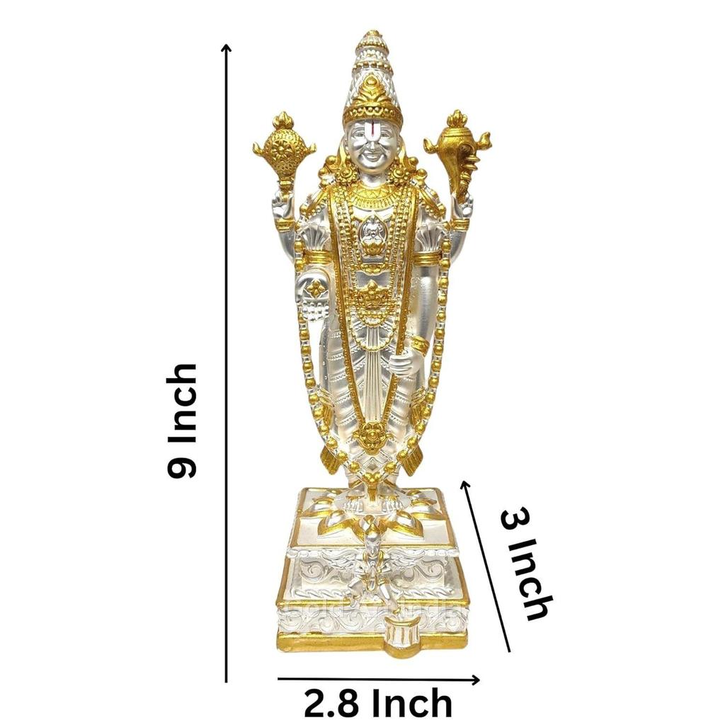 Lord Tirupati Balaji Idol with Garuda Murti for Mandir Pooja Room Lord Vishnu Shree Venkateswara Swamy Statue God Balaji Home Decor