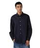 BASIC BROAD L/S SHIRT Men's M Navy