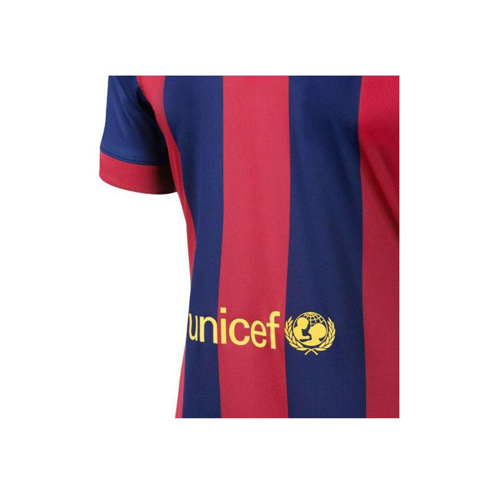 Nike Letter Logo Printed Round Neck Short Sleeve Football Shirt Fan Edition Barcelona 1415 Season Men Tops Red Blue 610594-422