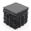 Japanese Slate Natural Rock Coasters - Heat Insulation Pads for Bar & Whiskey