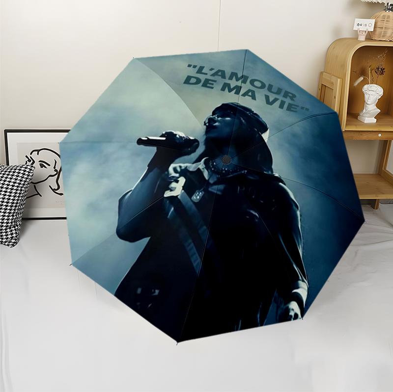Billie Eilish (1) Regenschirm stabiles Gestell geeignet für Outdoor-Aktivitäten Strandreisen ideales Geschenk für alle Jahreszeiten