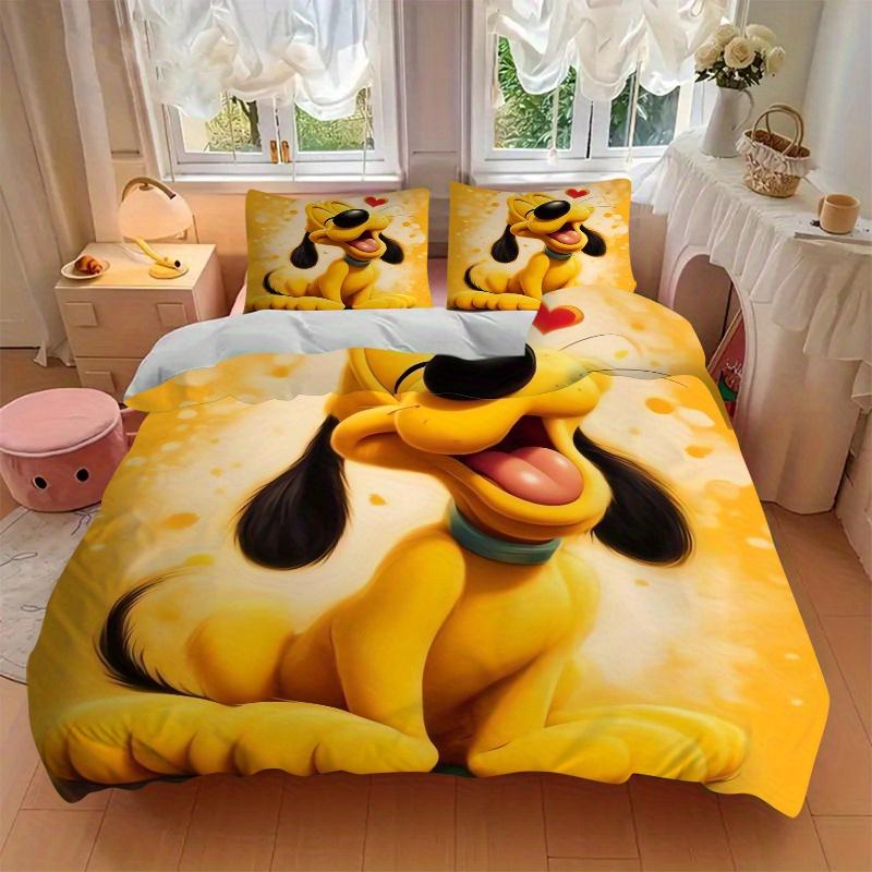 3pcs Pluto Bedding Set - Includes 1 Quilt Cover and 2 Pillowcases, Comfortable Bedding with Stylish Design for Bedroom, Machine Washable - Perfec