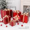 Holiday Display Red Gift Box Ornaments for Window Scenes