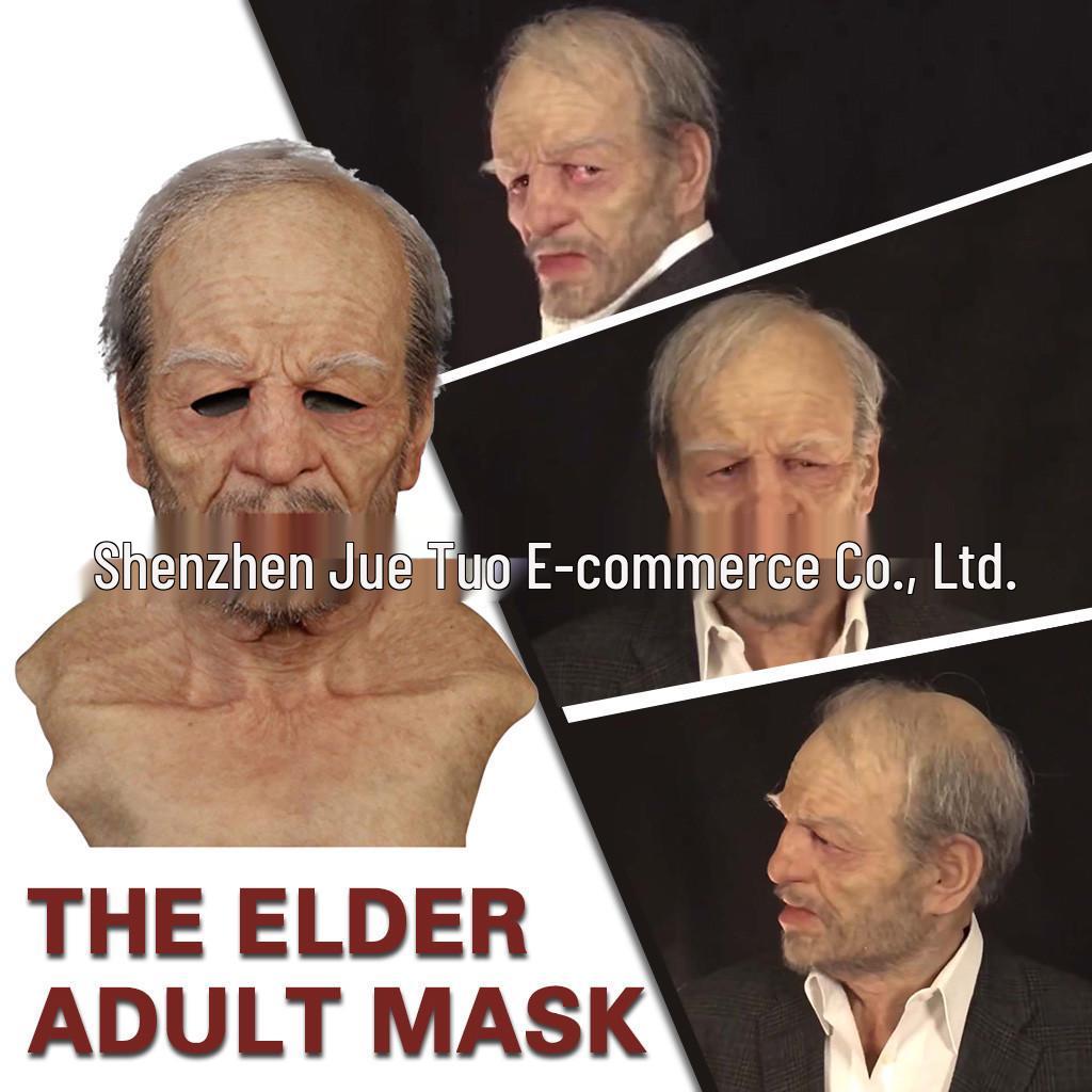 Realistic Latex Halloween Mask: Young Man with Wig