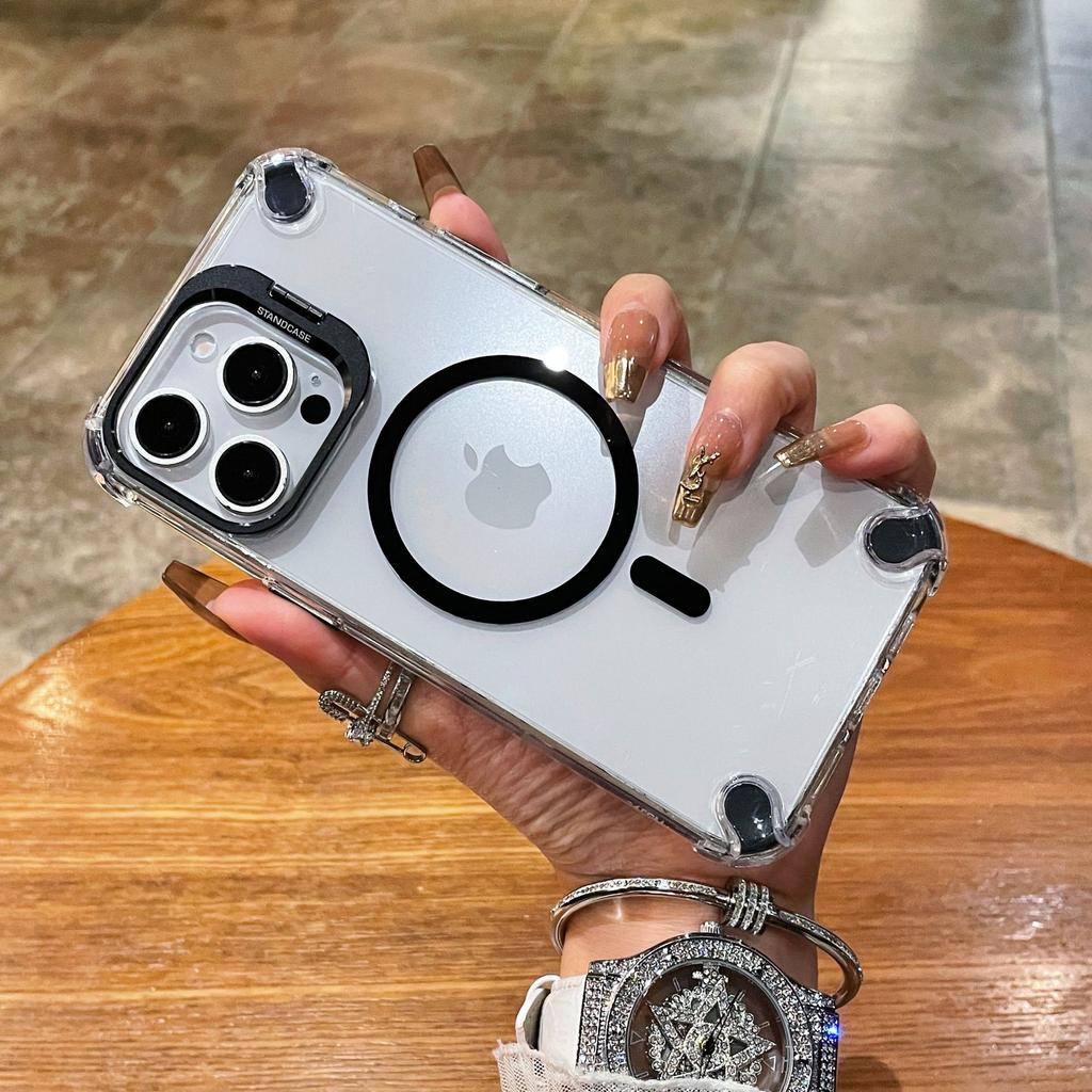 New U2 airbag holder Magnetic mobile phone case Apple 17PRO metal lens holder Suitable for 17AIR anti-drop case