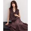 Demana Lyocell Sleeveless Retro Vacation Two-Piece Set