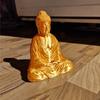 Meditierende Buddha-Skulptur 3D-gedruckt Gold-Finish Feng Shui Shakyamuni Statuen Altar Zen Dekor Ruhige Meditierende Hausornamente