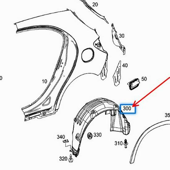 Rear Inner Lining for Mercedes-Benz GLA W156 1566900330/1566900430