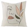 Nordic Abstract Linen Pillowcase Home Sofa Bedside Cushion Pillowcase 45x45cm Home Fashion Art Painting Printed Pillow Case