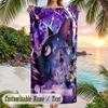 Sailor Moon Beach Towel, Personalized Custom Name Text, Quick Dry Large Absorbent Towel For Beach Pool