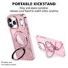 Coque de Protection - BOOLING - pour iPhone 17 Pro - Hybride avec Cercle Magnétique Scintillant - Rose