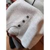 Men's Retro Henley Collar Knit Sweater - High-End Autumn/Winter Style
