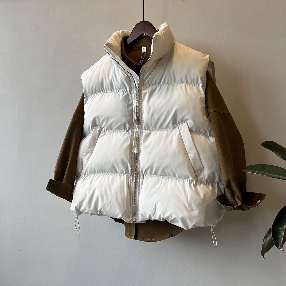 

Новый пуховый жилет женский осенне-зимний корейская версия универсальный модный жилет носить жилет хлопковая куртка XXL