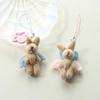 Cute Angel Wings Bunny Flower Mobile Phone Chain Keychain Pendant Bag Ornament Girly Heart Plush Rabbit Phone Case Lanyard Gifts