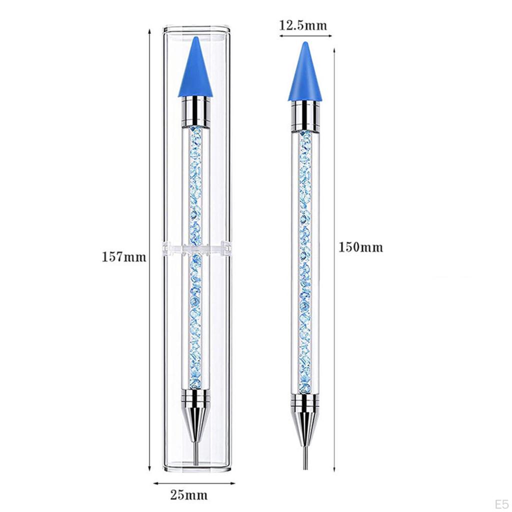 Rhinestone Dotting Pen for Nail Art DIY Decoration Picker Wax White