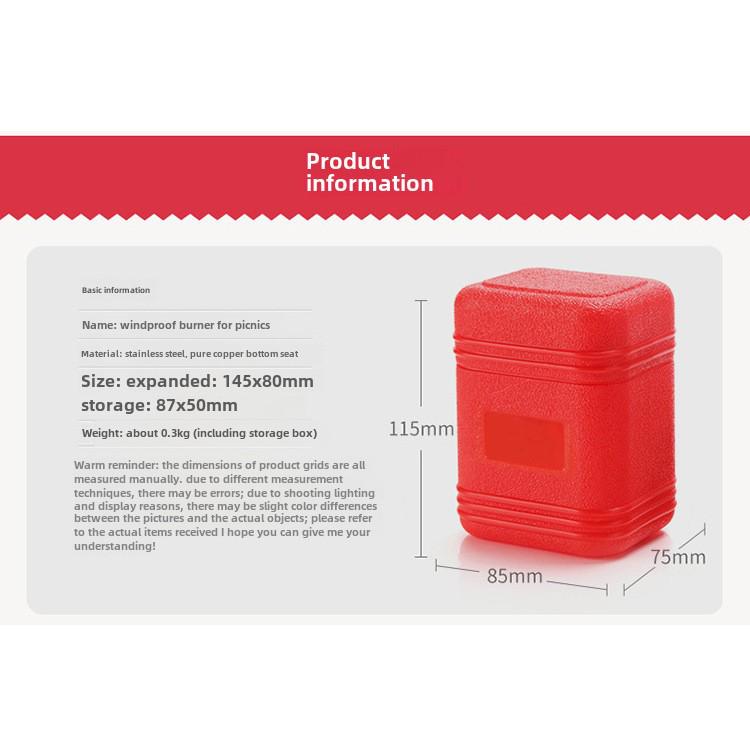 Portable Windproof Camping Stove with Electronic Ignition