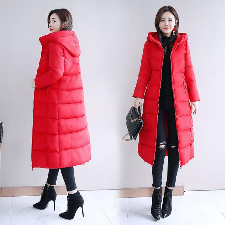 fitted long padded coat