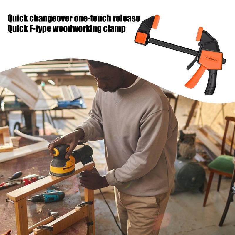 Long Wood Clamps Quick-Release Steel Bar Clamp F Clamp Micro-Adjustment Handle For Stable Fixing Solutions In Woodworking &