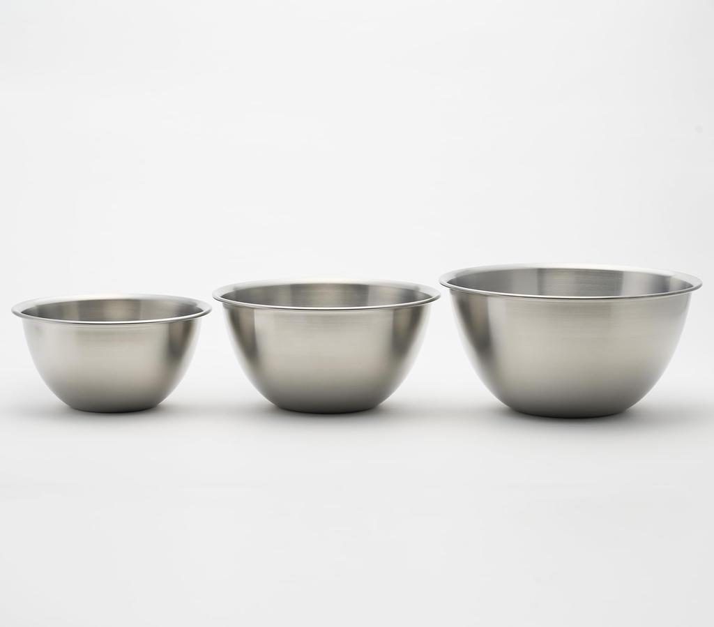 Nagao Deep Bowl Matte Stainless Made in Japan Tsubame-Sanjo Set, 20cm, 23cm, 26cm, Finish, 18-8 Steel,