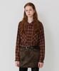 Grass Plan Loose Fit Classic Check Shirt_Brown