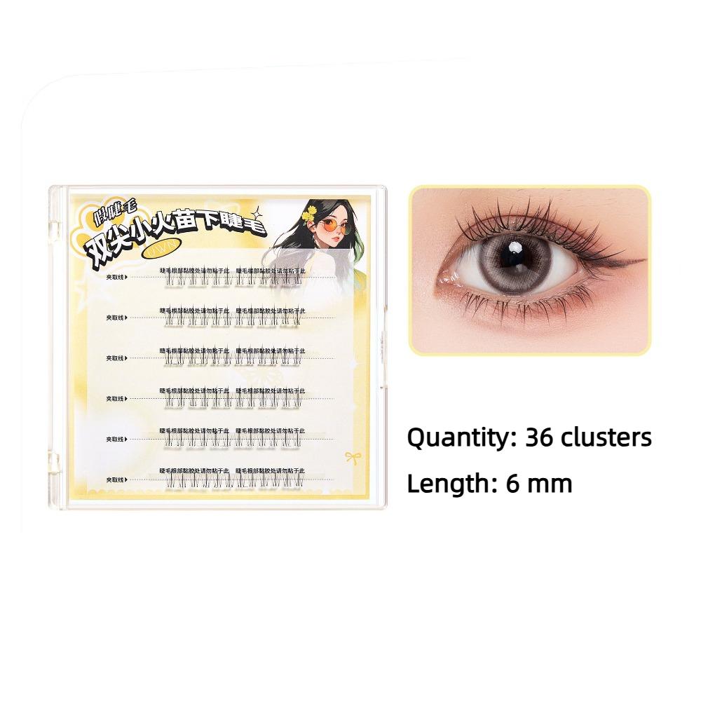Wispy Adhesive False Eyelashes Reusable Glue Free Fake Lashes Fashion False Eyelash Clusters Lady