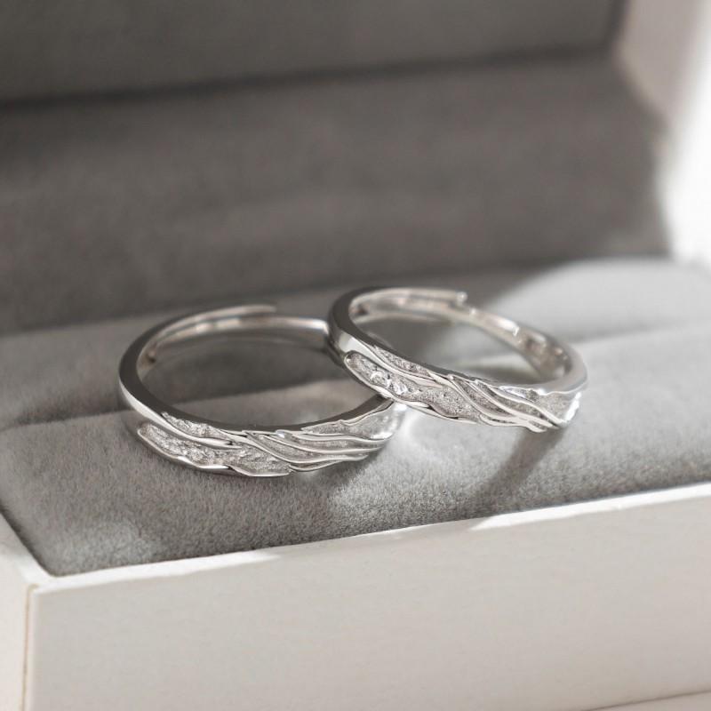 Minimalist Adjustable Couple Rings Men Women Geometric Design Fashion Daily Wear Jewelry