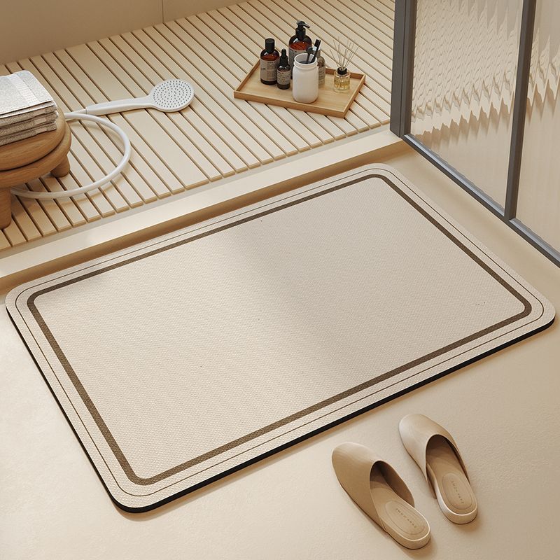 Cream Wind Diatom Mud Floor Mat Bathroom Water-Absorbing Quick-Drying Floor Mat Household Bathroom Door Non-Slip Easy To Take Care Of Floor Mat