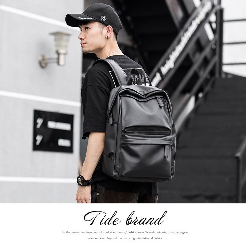 Men's Large Capacity Korean Style PVC Business Backpack