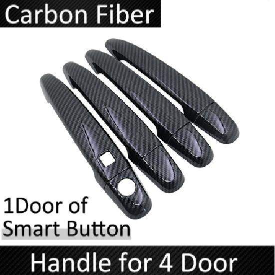 Black Carbon Fiber for Toyota Alphard Vellfire AH20 2008 2009 2010 2011 2012 2014 2015 Door Handle Cover Sticker Car