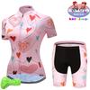 2026 Baby Zomer Ademend Kinder Wielertrui Set Korte Broek Fluorescerend Roze Kinder Fiets Kleding Jongens Meisjes Wielerkleding