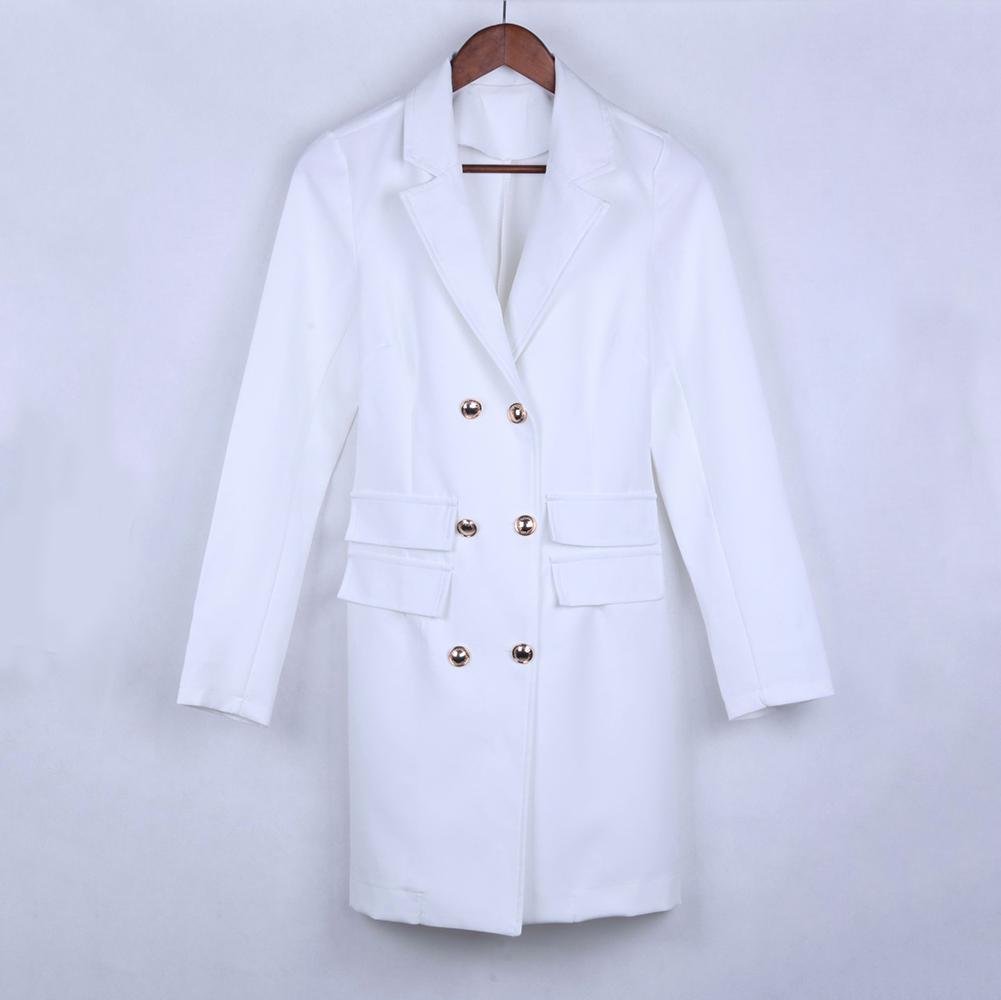 Blazer Sleeve Breasted  Formal Work Bodycon Dress  Women  Long  Double