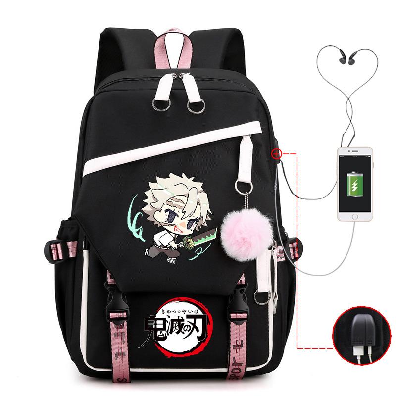 Kimetsu no yaiba ghost column peripheral printing schoolbag junior high school student high school multi-functional schoolbag