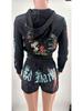 XH903 European & American Women's Spring/Summer 2024 Printed Fashion Casual Suit