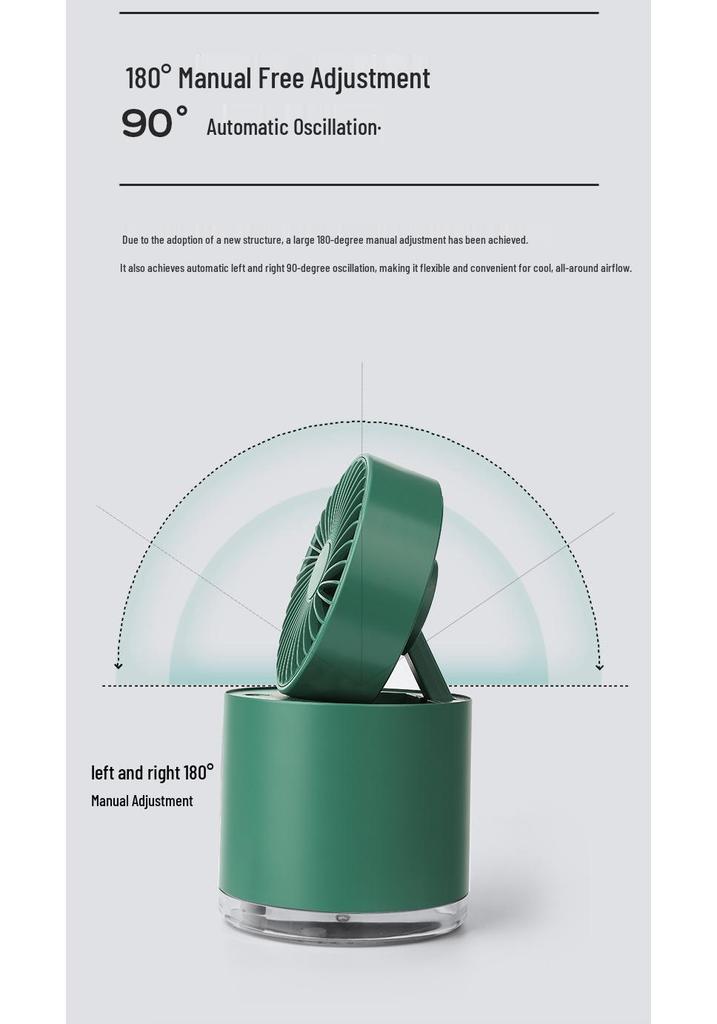 Portable Multi-Function Folding Humidifier Fan with Cold Spray and Oscillation