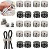 10/20pc Metal Rope Lock Double Hole Toggle Spring Stop Rope Lock Suitable for Pulling Ropes Shoelaces Backpacks Clothing Lanyard