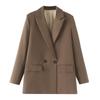 Women's Multi-Color Double-Breasted Suit Jacket (Loose Fit) - 2024 Autumn/Winter Collection