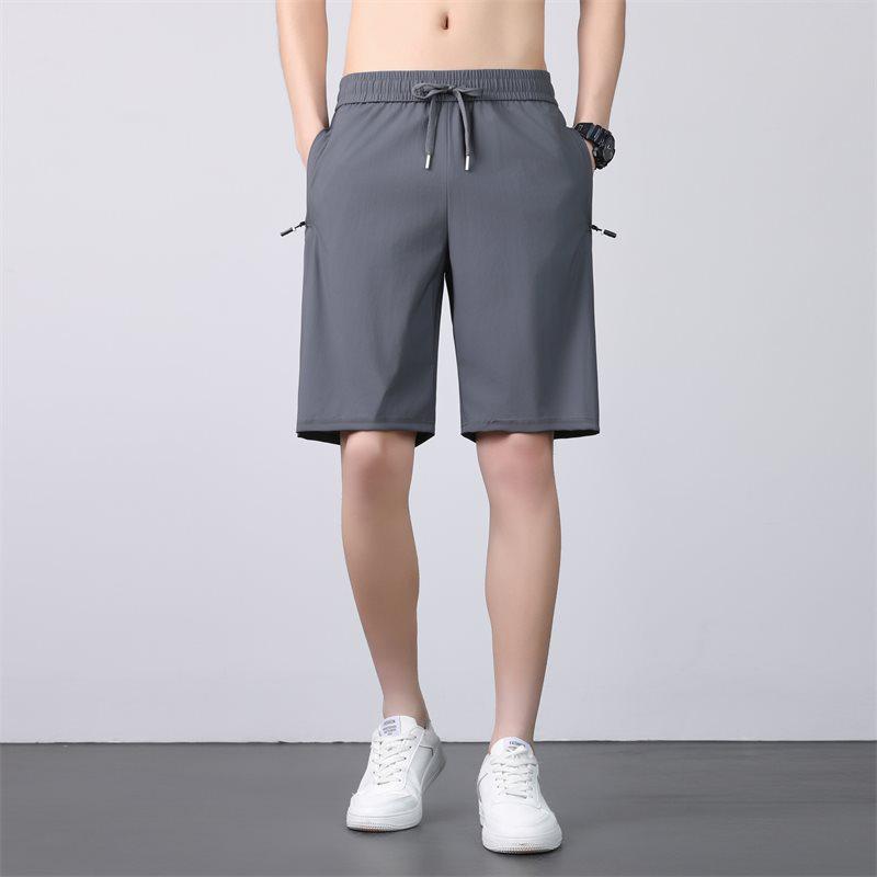 Men's 2026 Summer Ice Silk Quick-Dry Loose Shorts - Breathable, Plus Size Capris