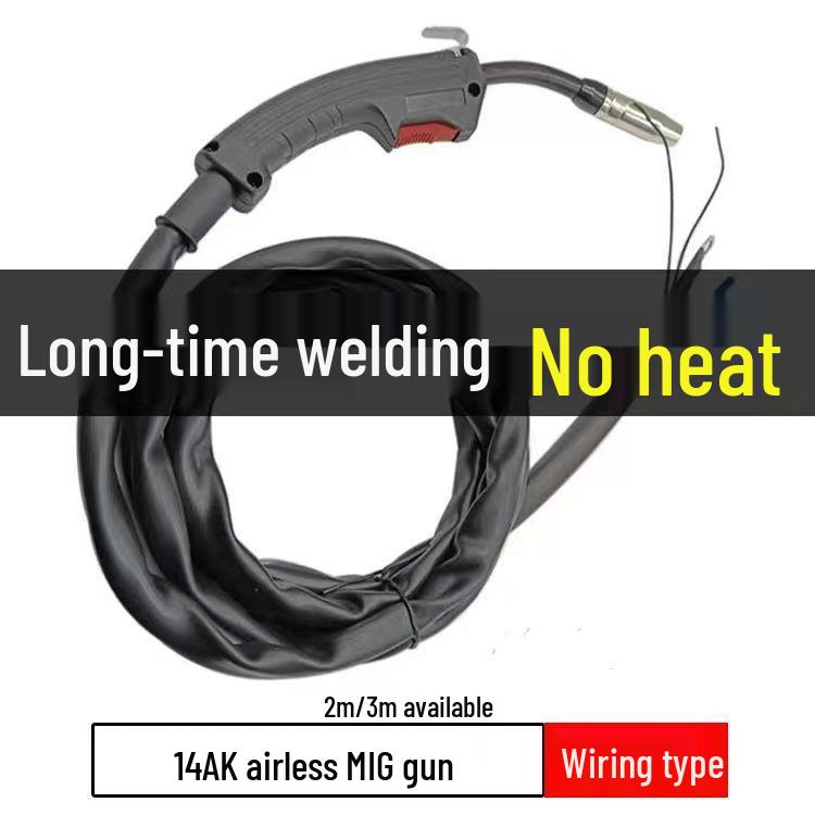 Airless MIG Welding Gun with Quick-Plug Wiring - Available in 2m, 3m, 5m Sizes (14ak Flux-Cored, Self-Shielded)