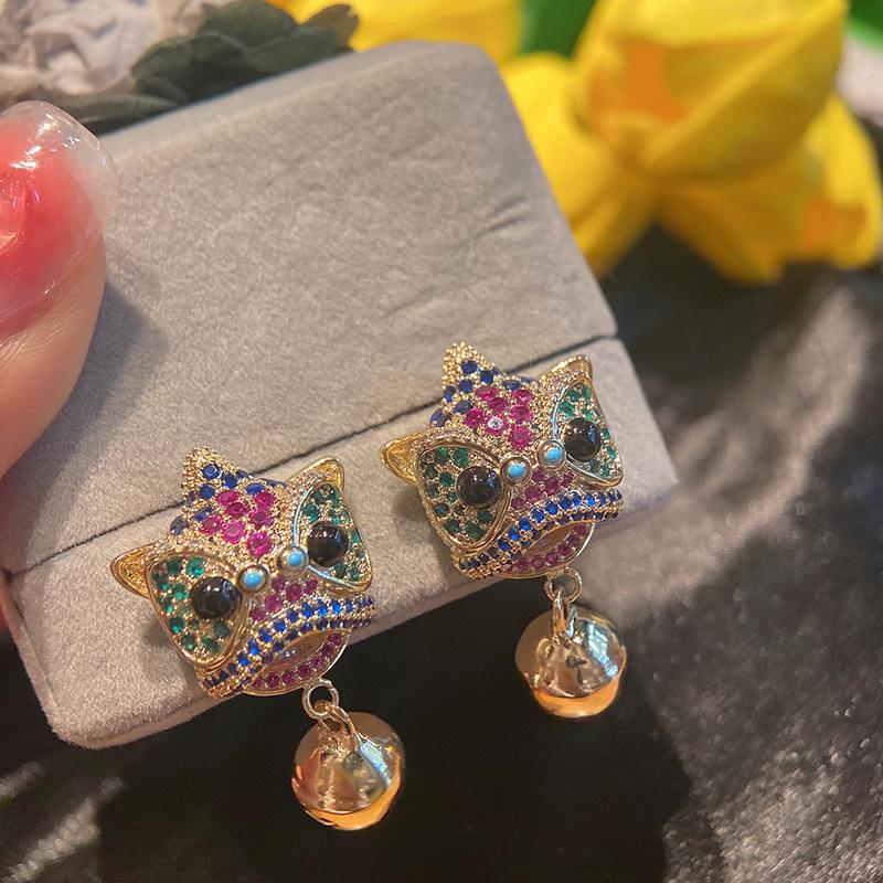 

Серьги-гвоздики в форме головы льва в национальном стиле, цветные серьги-гвоздики в форме головы льва в национальном стиле