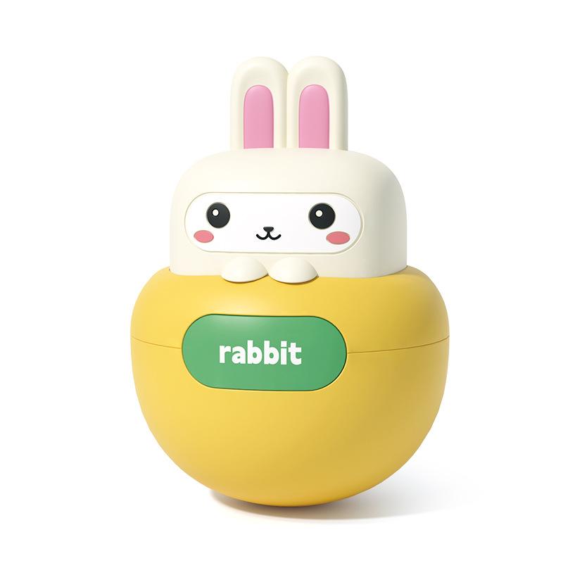 

Милая кукла-неваляшка в виде кролика, устойчивое животное-пингвин, силиконовый прорезыватель, успокаивающая развивающая игрушка Beige