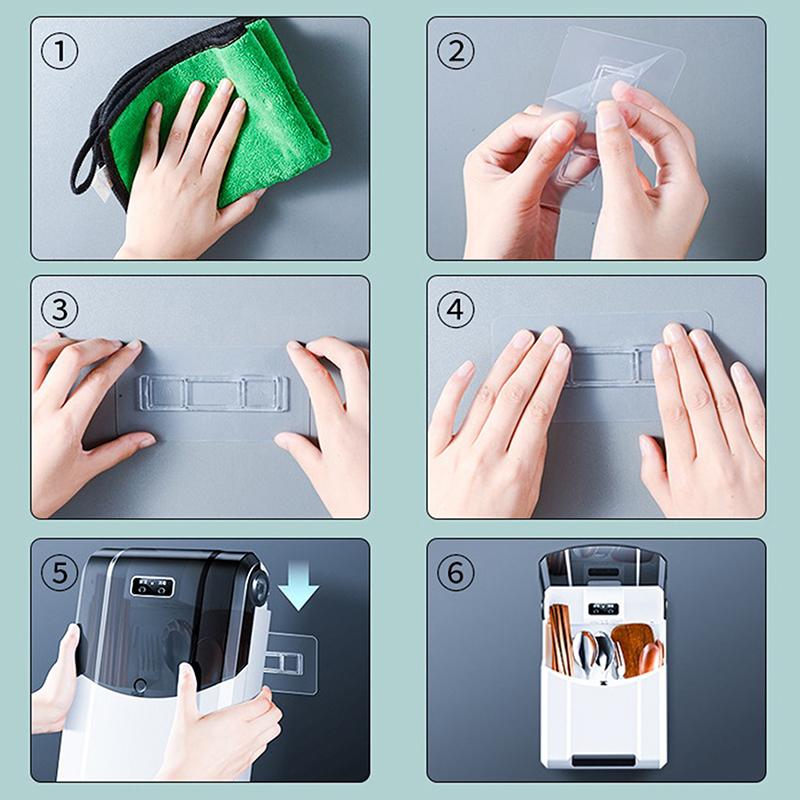 10Pcs No Punching Strong Adhesive Traceless Storage Rack Buckle Wall Mounted Tissue Box Storage Rack Non Marking Adhesive Patch