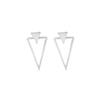 2025 Retro Geometric Hollow Triangle Front-Back Earrings: Two-Way Wear, Glossy Layered Design