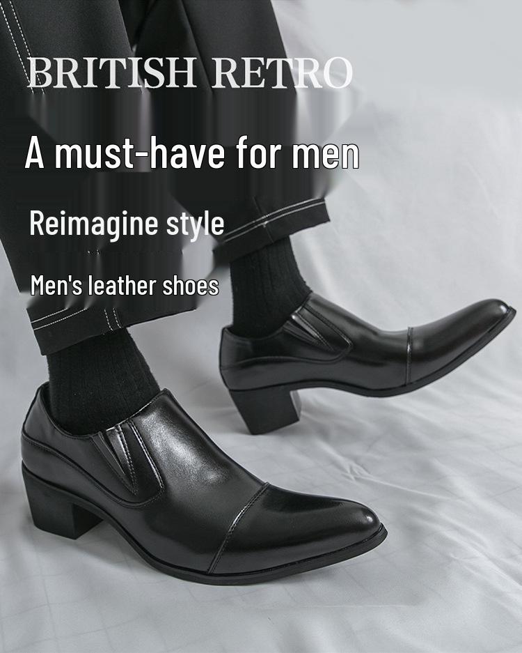 Men's Business & Casual Leather Slip-Ons: Formal & Pointed Toe Loafers for Spring/Autumn