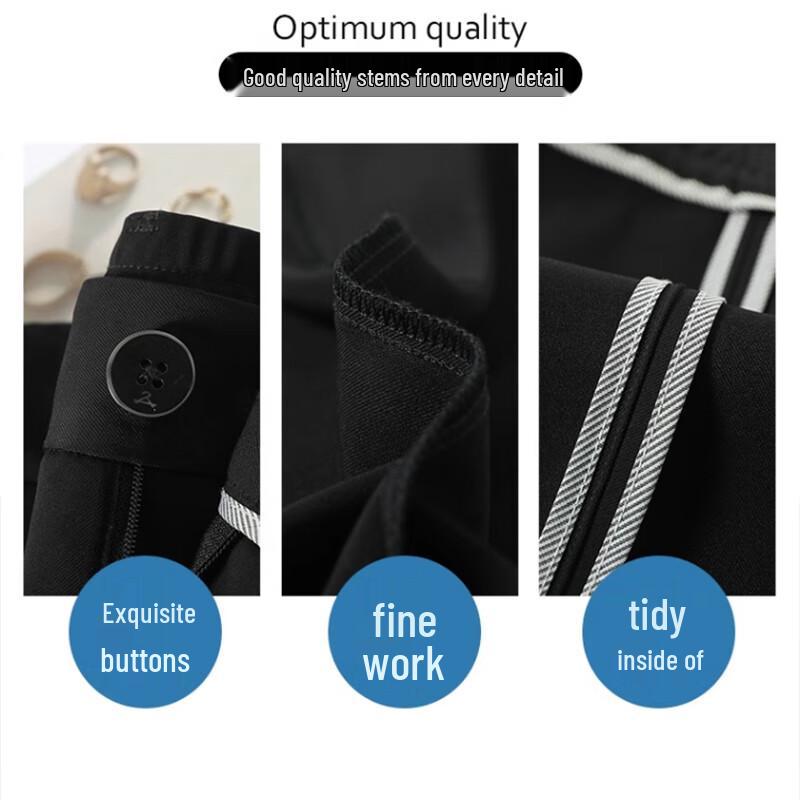 Women's Black High-Waisted Wide-Leg Suit Trousers