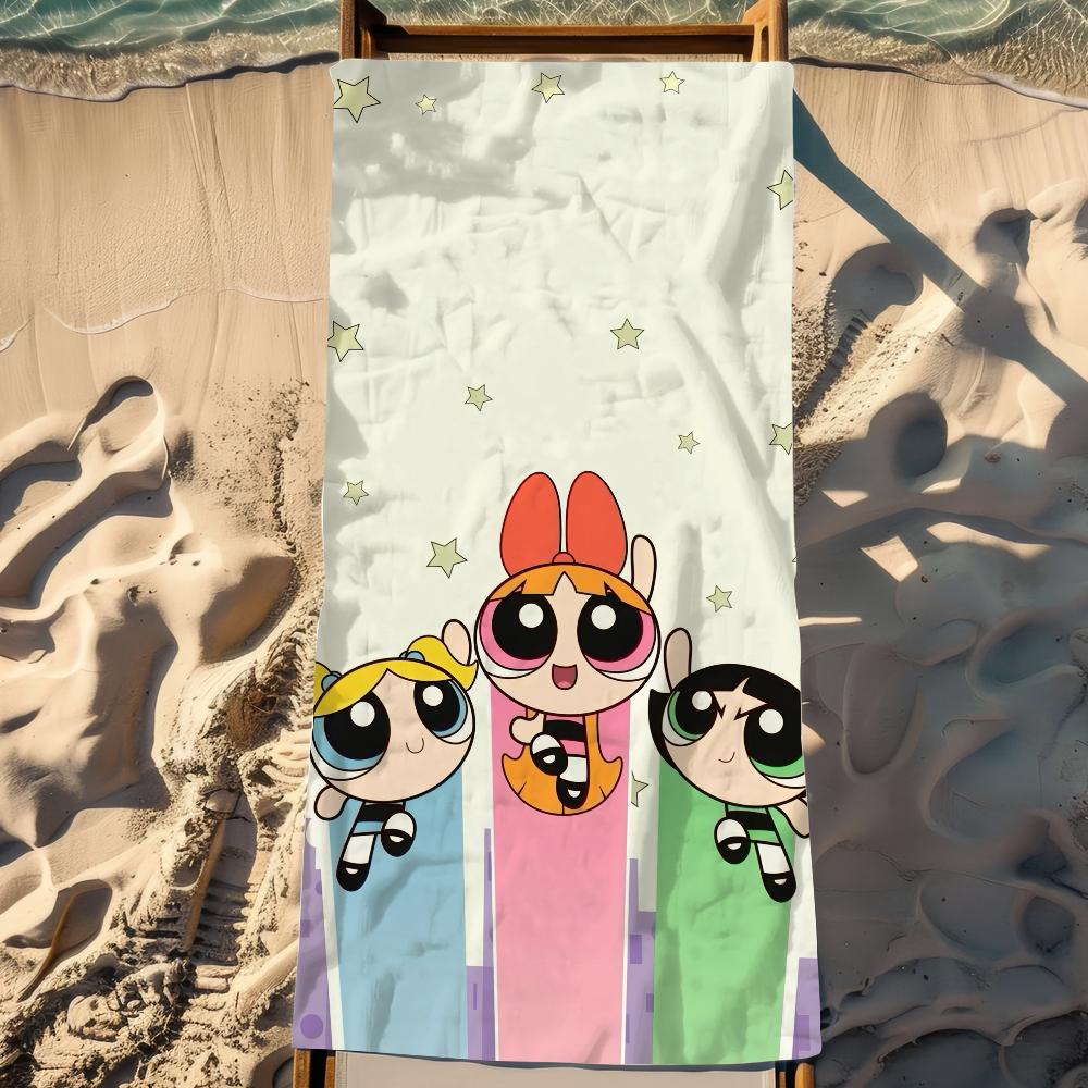 The P-power-puff G-girls Cartoon Towel Beach Quick Dry Soft Pool Towels Gift for Travel Gym Shower Camping Sports