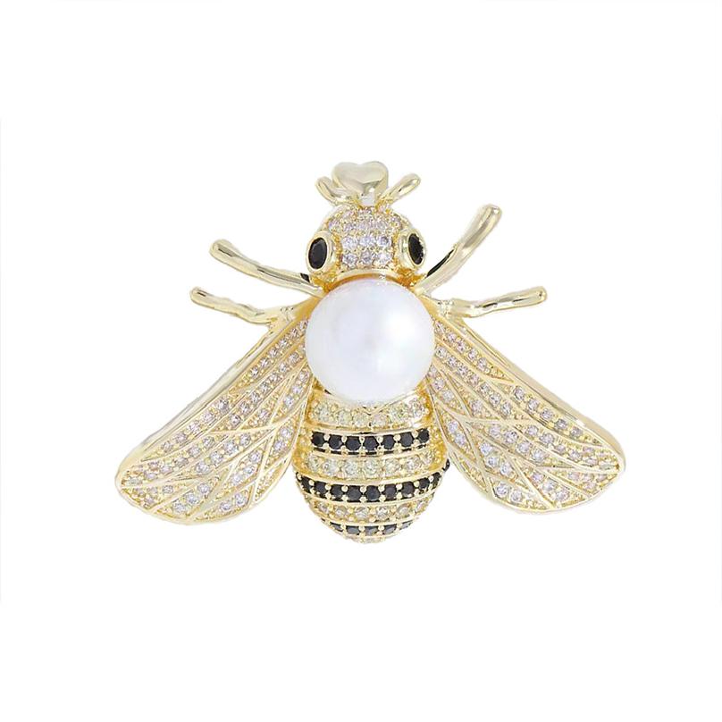 1PC Insect Series Brooch Women Delicate little bee brooches crystal rhinestone pin borrch for grils